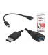 Kabelis OTG USB2.0 AF lizdas - USB TYPE-C kištukas juodas