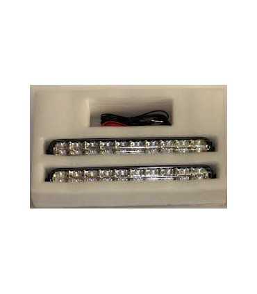 LED dienos žibintai DRL-820 ECE R87, E4-87R-00 0040 sertifikatas, 20xLED, 222mmx32mmx25mm