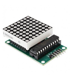 Arduino LED MAX7219 8x8 matricos modulis raudona