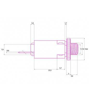 Automatinis miniatiūrinis saugiklis MR1 29x19x45mm 16A
