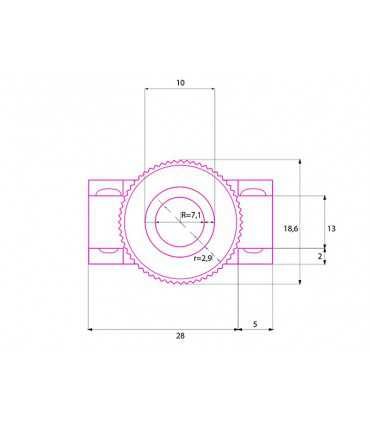 Automatinis miniatiūrinis saugiklis MR1 29x19x45mm 16A