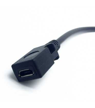 Lizdas micro USB B tipo kabelinis su 5cm laidu