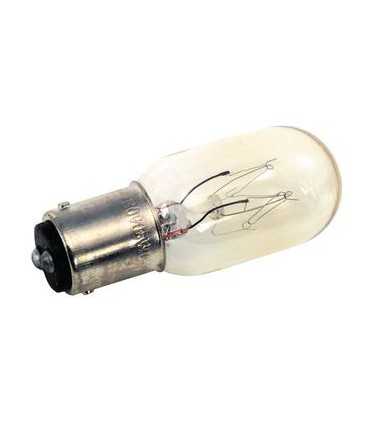 Lemputė signalinė Ba15d 220V  15W D15xL55mm stiklinės dalies D22mm