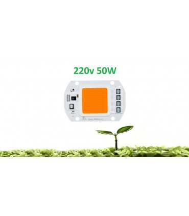 Pilno spektro 50W 220V LED modulis augalams+šilumai laidi pasta