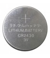 Ličio jonų 3V nominalo CR2430 dydžio baterija  Ø24.5x3mm