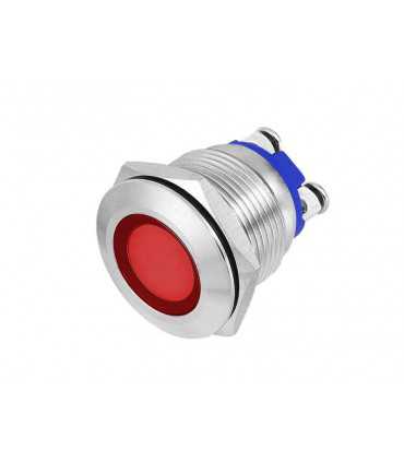 Signalinė lemputė Ø18mm (šviesos armatūra) LED 230V raudona