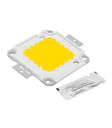 LED diodas 30W COB šiltai baltas 30-36V +šilumai laidi pasta