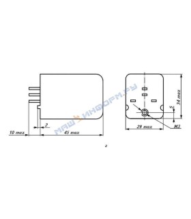 Relė RP21-001-UXL4 (220VAC 5A/240VAC 1U) Rusija RPU-O-UU  ~220V