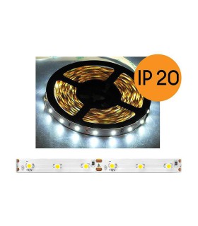 LED juosta IP20 12V 1 metre 60xLED2835 SMD naturaliai balta moduliukas 8x50mm 1m kaina