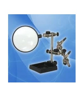 Lupa, su stoveliu, 2.5 kartus didinimas, diametras - 90 mm