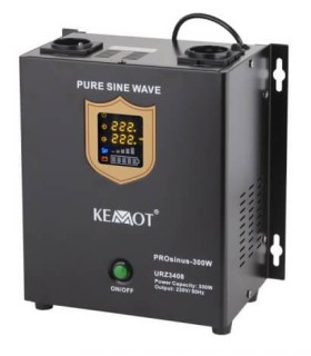 Nepertraukiamo maitinimo šaltinis UPS 300W 12V/230Vac (Inverteris šildymo sistemai) kartu su akumuliatoriaus krovimo funkcija