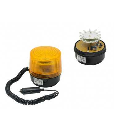 LED švyturėlis geltonas (oranžinis) 12Vdc ( 500kartų /1min)