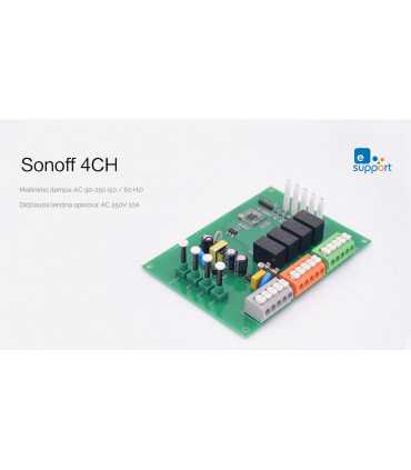 Sonoff 4-kanalų išmani relė valdoma WiFi (Bevielis jungiklis)