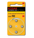 Cinko oro baterija V10 (HA10, DA10, PR70) klausos aparatams 1.4V Kodak 1vnt.