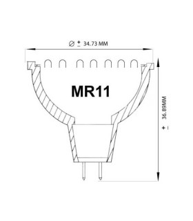 Halogeninė lempa MR11(GU4) 12V 20W