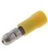 Jungtis kištukas apvalus geltonas d:5mm 4÷6mm2