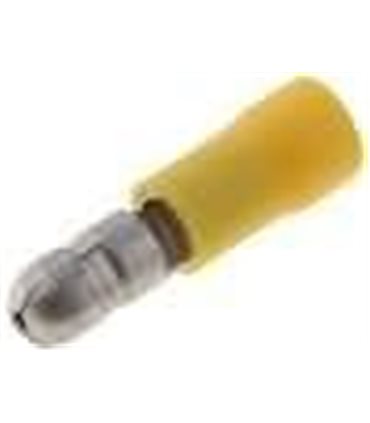 Jungtis kištukas apvalus geltonas d:5mm 4÷6mm2