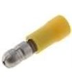 Jungtis kištukas apvalus geltonas  d:5mm 4÷6mm2 