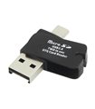 Atminties kortelių skaitytuvas micro SD  USB 2.0 jungtį ir USB1.0