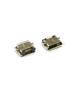 Micro USB lizdas USB 2.0 5 takeliai (SMD) tiesūs kontaktai auksinė RoHS
