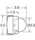 Geltonas SMD LED 3528,PLCC4 2000-4000mlm 3.4x3x3.8mm 30° 1,9÷2.5V 50mA OSRAM