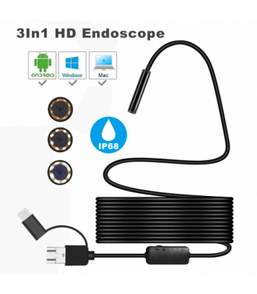 Endoskopas jungiamas per USB 7mm kabelis 5m