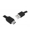 Laidas USB2.0 A -USB C type-C   kištukai  1,0m plokščias