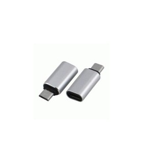 Perėjimas USB2.0 Micro 5pkištukas-Type-C lizdas ( metalinis)