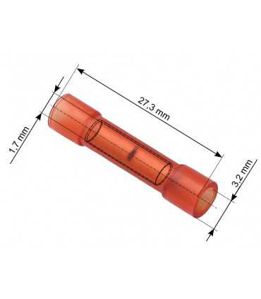 Kontaktas laidų sujungimui 0,5-1,5mm² laidui raudonas SGE