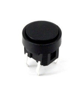 Mygtukas OFF-(ON) nefiks, 4k. 0.05A/12VDC 10x10mm SPST-NO lituojamas į plokštę, juodas