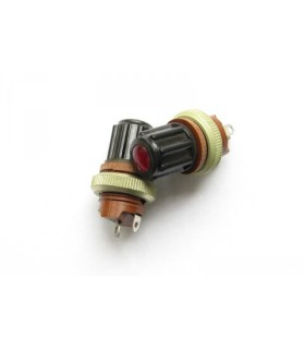 Signalinės lemputės laikiklis FM1 Ø12mm su balta matinė linze,