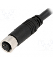 Jungtis Ø8mm lizdas kabeliui, 4 kontaktų 3A IP65 30V PM-M8A-04P-FF-SL7A01-00A(H)DEGSON ELECTRONICS