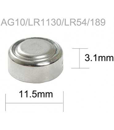 Duracell elementas LR54 / AG10 (LR54, V10GA, D189A, LR1130, L1131, AG10) 1.5V