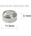Elementas / baterija  LR54 / AG10  (LR54, V10GA, D189A, LR1130, L1131, AG10) 1.5V