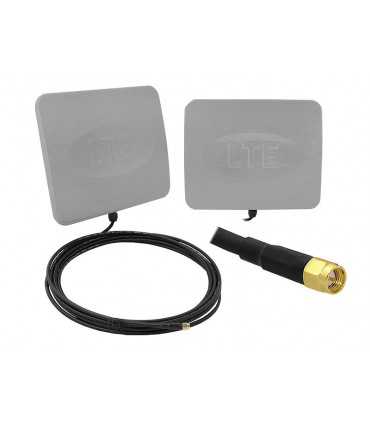Antenos 4G LTE/GSM/UTMS sistemoms 0,8-3,0GHz 12dBi, 5m kabelis, SMA tipo kistukas