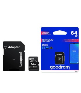Atminties kortelė microSD 64GB+adapteris SD CL10 UHS