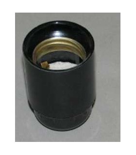 Lizdas lemputei E27 juodas