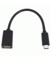 Perėjimas  OTG USB2.0 AF lizdas - USB C TYPE-C kištukas 15cm