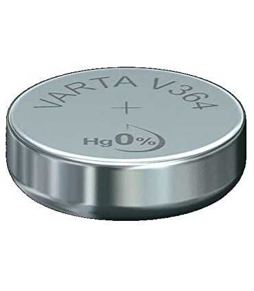 Baterija 364, SR621SW,(D364/SR621SW/AG1) 1,5V Matmenys: 2,2x6,8 (HxØ/mm).