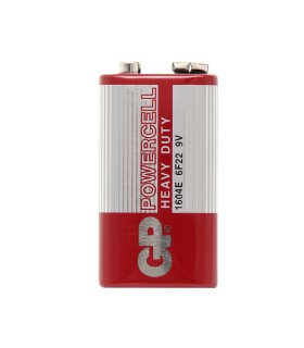 GP (šarmine) Baterija . 6F22 dydis (6JF22,6LF22). 9V nominalas.
