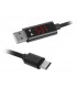 USB įtampos ir srovės matuoklis su laidu USB -A ,USB TYP-C kištukais