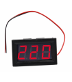 Voltmetras LED  70V- 500V AC raudonas skylė montavimui 46x27mm