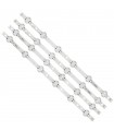 TV apšvietimo juostų komplektas LED 4 vnt. 49 " Ekranui LG 6916L-2862A 6916L-2863A V17-49-L1/R1 V17-ART3-2862, 49UJ701V.