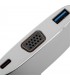 Keitiklis  USB A+ USB-C 3.1 +VGA lizdai  -USB-C 3.1 kištukas
