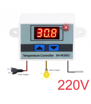 Temperatūros kontroleris -50 iki +110 , AC 230V skaitmeninis temperatūros valdiklis su termostato temp. valdymu