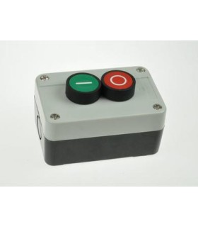 Jungiklis - mygtukas raudonas+žalias dėžutėje  ON-(OFF)+OFF-(ON)  5A 600V AC  22mm
