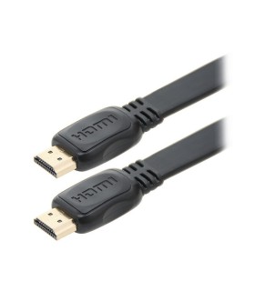 Kabelis HDMI-HDMI 19pol kištukai 3m plokščias  (HDMI 1.4) juodas