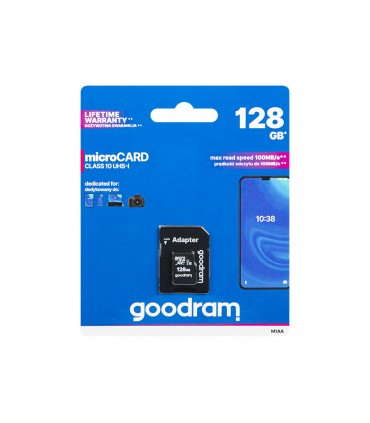 Atminties kortelė microSDXC 128GB+ad.SD    CL10 GOODRAM