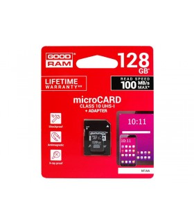 Atminties kortelė GOODRAM Micro SD 128GB +adapter 10CLASS UHS.