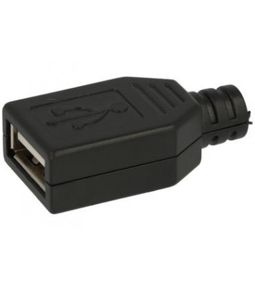 Lizdas USB A, A-G-USB A, USB 2.0 tipo kabelinis su apsauga